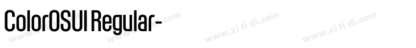 ColorOSUI Regular字体转换 ColorOSUI Regular字体转换
